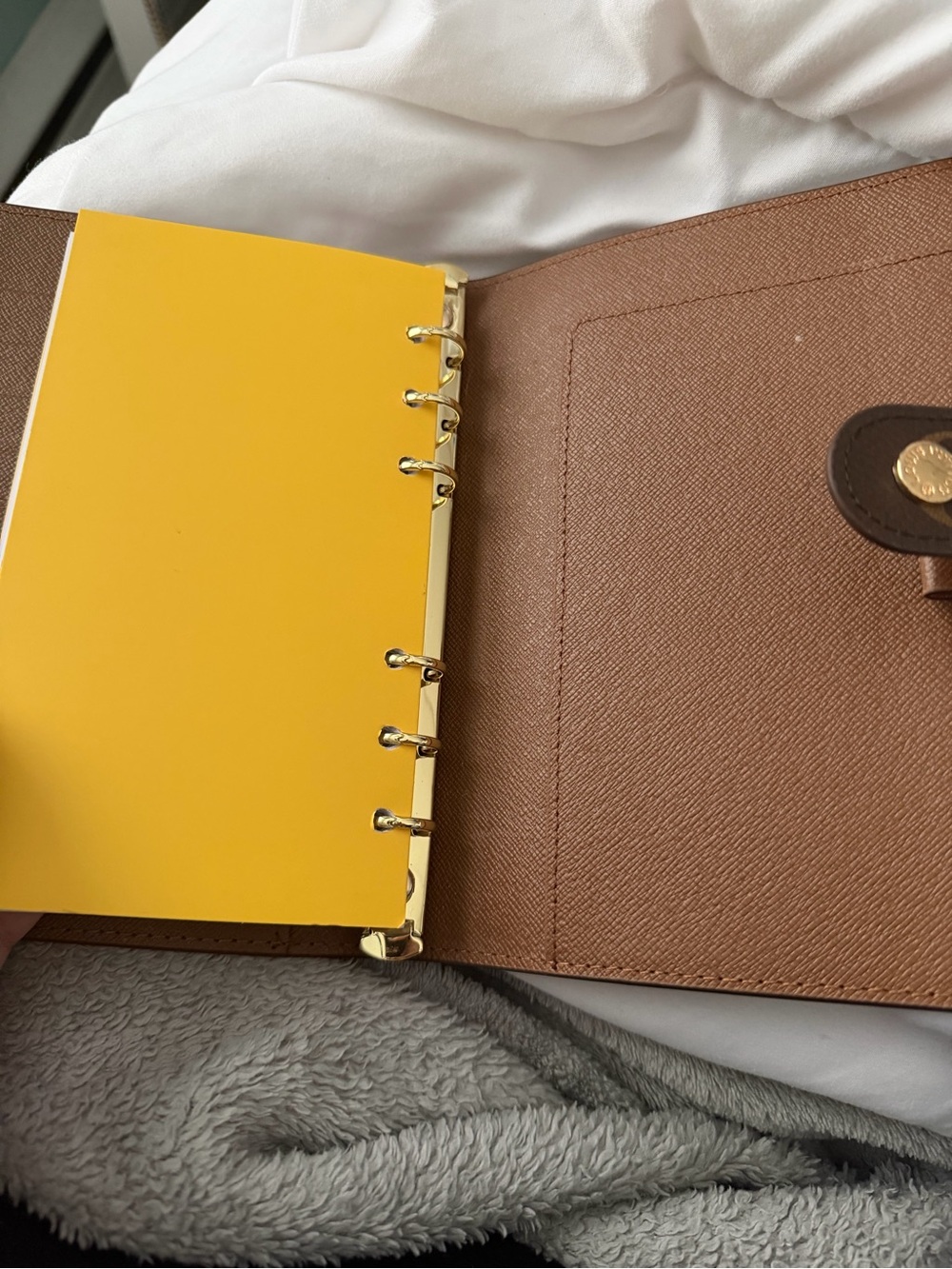 Brown Monogram Canvas Agenda Cover with Gold Snap 💛✨🤎 - Picture 4 of 7